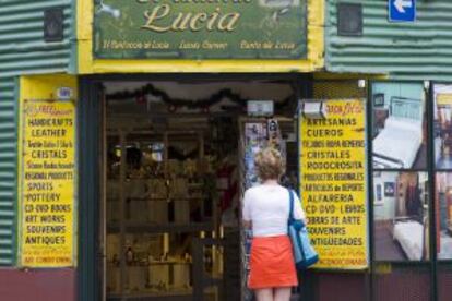 Una tienda en el barrio de La Boca, en Buenos Aires.