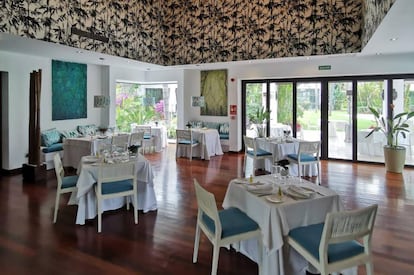 Sala del restaurante El Campanario, cerca de Guadalmina, en la provincia de Málaga.