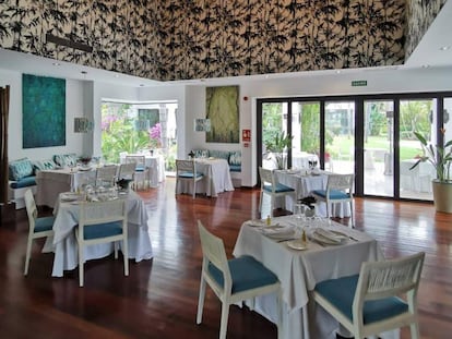 Sala del restaurante El Campanario, cerca de Guadalmina, en la provincia de Málaga. 