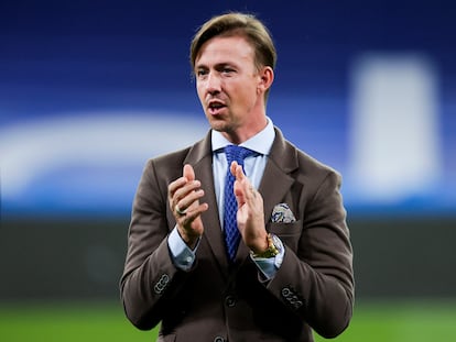 Guti, en un partido entre el Real Madrid y el Celta de Vigo en el estadio Santiago Bernabéu, el 12 de septiembre de 2021.