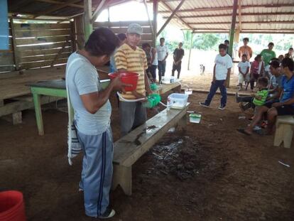 Comunidad de Cacique Jumandy, donde la ONG empezó un proceso de capacitación para la autogestión del agua.