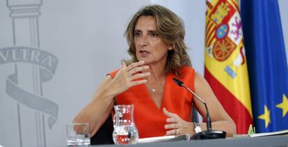 La vicepresidenta tercera y ministra para la Transición Ecológica y el Reto Demográfico, Teresa Ribera