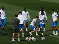 El último entrenamiento del Real Madrid antes del partido contra el Bayern.