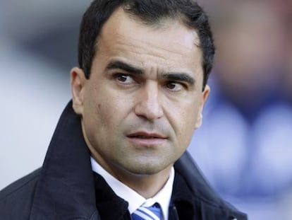 Roberto Martínez, nuevo entrenador del Everton, en un partido de la pasada temporada.