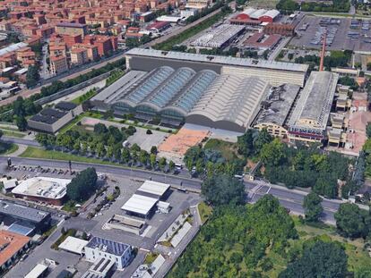 Recreación de la vista aérea del nuevo Centro Europeo de Previsiones Meteorológicas a Plazo Medio de Bolonia.