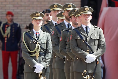 La princesa de Asturias, Leonor de Borbón, este miércoles en la Academia Militar de Zaragoza. 
