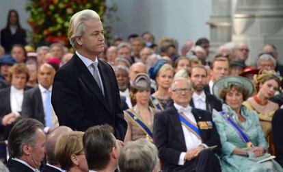 Geert Wilders, durante la entronización del rey Guillermo-Alejandro.