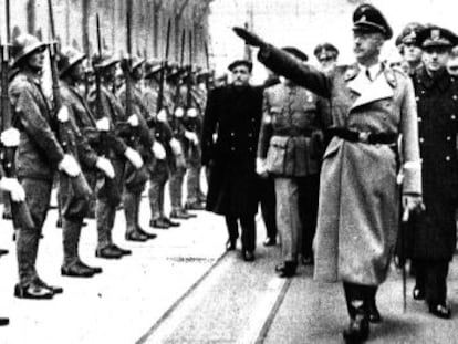 Heinrich Himmler en su visita a Espa&ntilde;a, en mayo de 1940.