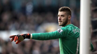 David de Gea durant un partit amb el Manchester United.