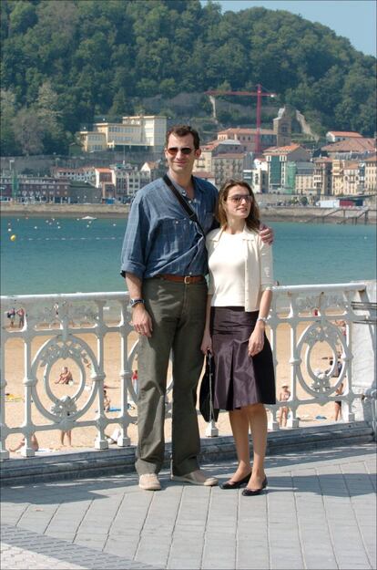 Otro de los destinos de su luna de miel fue San Sebastián. Los recién casados comieron en el restaurante Arzak y más tarde dieron un paseo por la playa de La Concha.