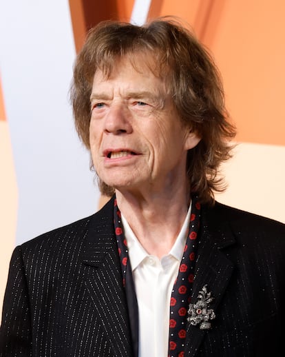 Mick Jagger en la fiesta de los Oscar 2025 organizada por Vanity Fair.