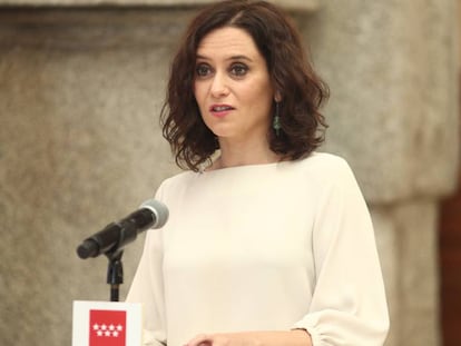 La presidenta de la Comunidad de Madrid, Isabel Díaz Ayuso