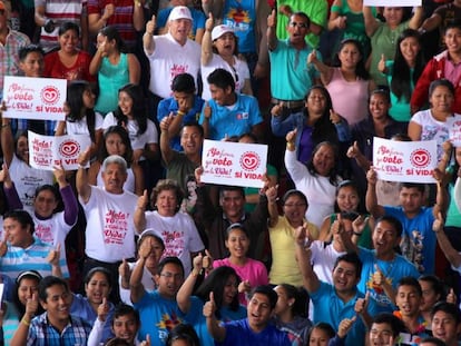 Manifestaci&oacute;n en Veracruz del grupo &#039;S&iacute; Vida&#039;, en febrero de 2015.