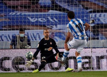 Oyarzabal mete el 1-1 ante la salida de Rubén.