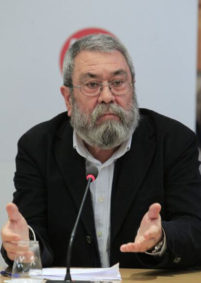 Cándido Méndez, durante una rueda de prensa en Madrid (ARCHIVO)