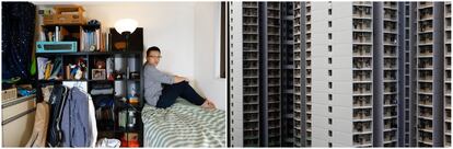 John Wai, um engenheiro de 26 anos, mora com seus pais e uma irmã. Seu quarto tem sete metros quadrados no apartamento que ele compartilha com sua família em Hong Kong (China). "O que me deixa com raiva é que o governo permite que as pessoas no continente comprem recursos de terras que são muito limitados, o setor imobiliário faz com que os preços subam tanto que não podemos arcar com os custos", diz John. Dois anos depois de se formar em uma das melhores universidades de Hong Kong, ele sente que não consegue o que merece. "Estou realmente pensando em migrar para Cingapura ou Tailândia, estou decepcionado com o futuro de Hong Kong, vejo o governo chinês suspender nossos direitos."