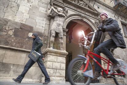 Una bicicleta del servicio público de alquiler de Zaragoza.