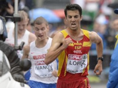 Miguel Ángel López, en Zúrich 2014.