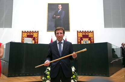 Toma de posesión como alcalde de José Luis Martínez Almeida, este sábado en el Palacio de Cibeles.