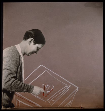 Friedl Dicker-Brandeis, en un 'collage' de 1930, en una imagen de la exposición sobre esta artista en el Museo de Viena.
