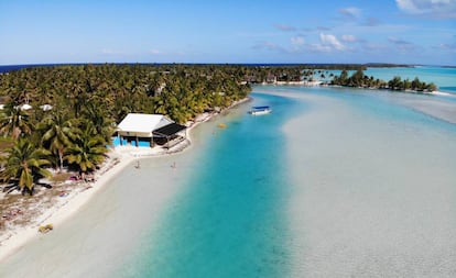 Playa de la isla de Aitutaki, en las Islas Cook.