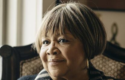 Mavis Staples en su casa, en Chicago, en febrero de 2016.