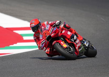 Marc Márquez durante la Práctica del GP de Italia de MotoGP desde el circuito de Mugello