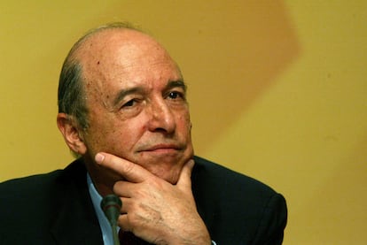 El ex primer ministro griego Costas Simitis, atendía una cumbre de la UE en Chalkidiki (Grecia), en junio de 2003.