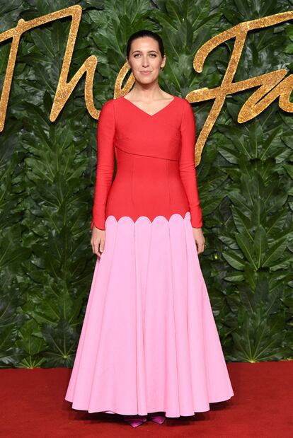 Emilia Wickstead, en los premios de la moda británicos en diciembre de 2018.
