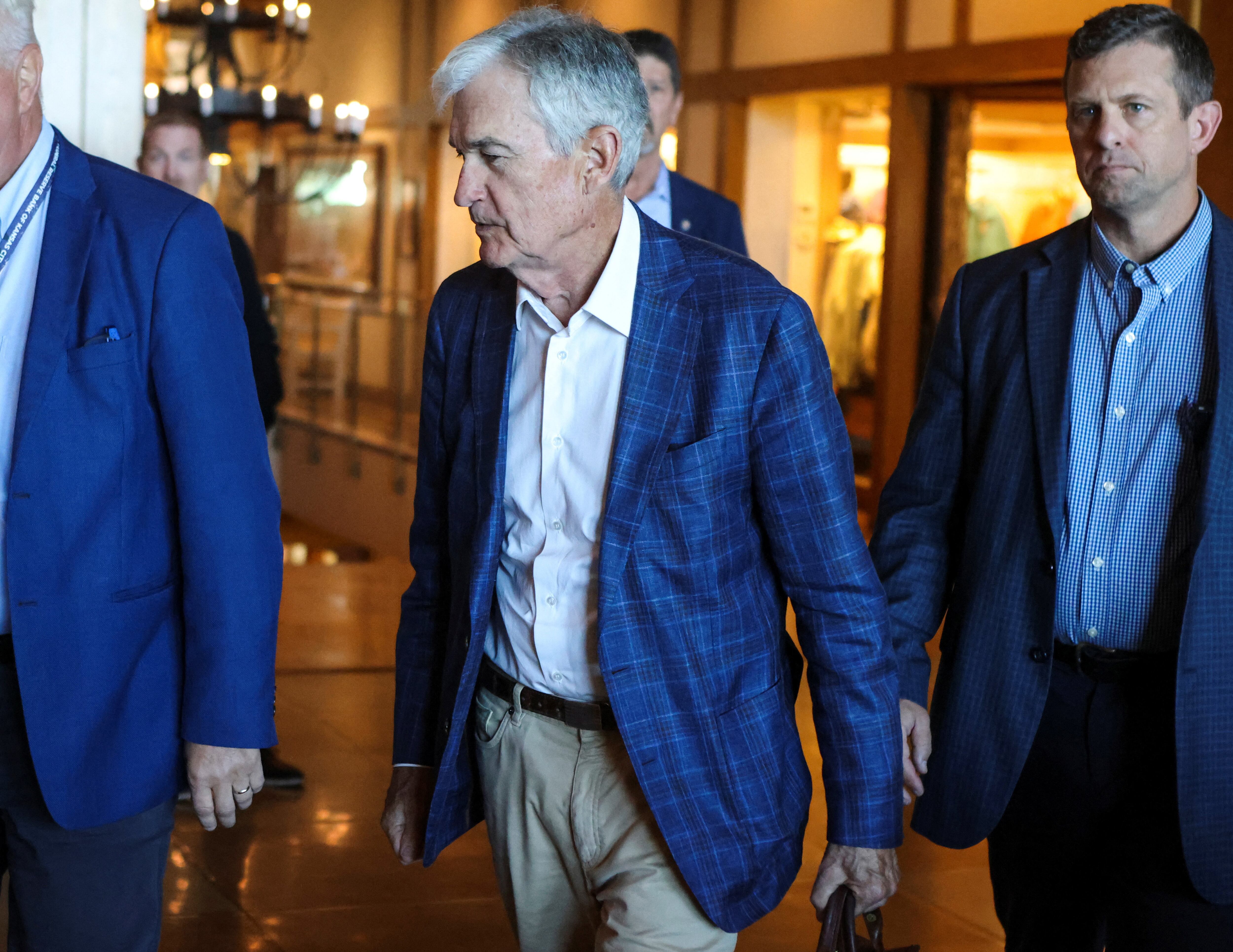 Jerome Powell, este sábado en Jackson Hole (Wyoming, EE UU).