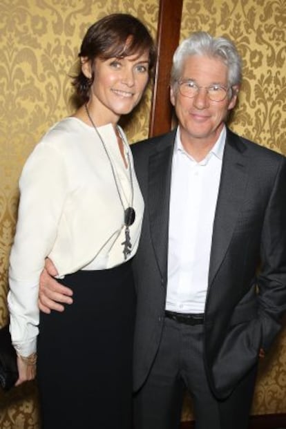 Richard Gere, con la que ha sido su esposa los últimos 11 años.