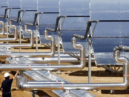 Imagen de una instalación solar de Acciona.