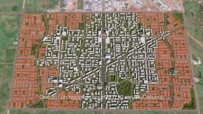 Plano del proyecto de ciudad sostenible de Ouèdo, Benin.