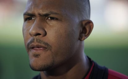 Salomón Rondón, en la concentración de Venezuela en Río de Janeiro. 