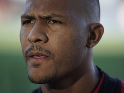 Salomón Rondón, en la concentración de Venezuela en Río de Janeiro. 