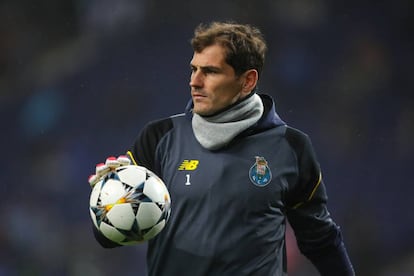 Casillas, en un partido con el Oporto el pasado 14 de Febrero en el estadio do Dragao.