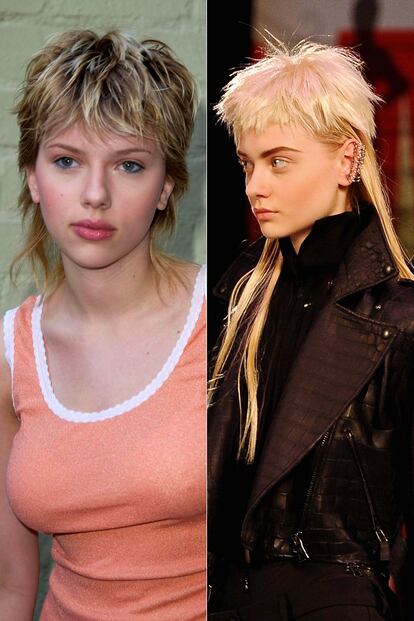 El mullet o cómo cortarse el pelo a lo Michael Bolton. Si hace unos años una jovencísima Scarlett Johansson se apuntó a esa tendencia de los 80 a tener el pelo corto por delante y los laterales y largo por detrás, ahora son numerosas firmas las que recuperan este peinado. Jean Paul Gaultier (en la imagen) o Marc Jacobs en su pasada campaña de otoño son los últimos en rendir 'homenaje' al que es (sin duda) uno de los mayores desastres capilares de la historia.