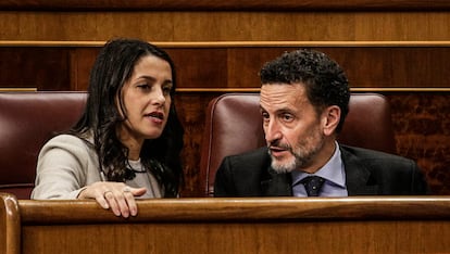 Inés Arrimadas y Edmundo Bal, el 15 de diciembre en el Congreso.