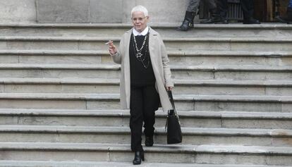 La fiscal Ana María Magaldi enel juicio a Mas, Ortega y Rigau, en febrero.