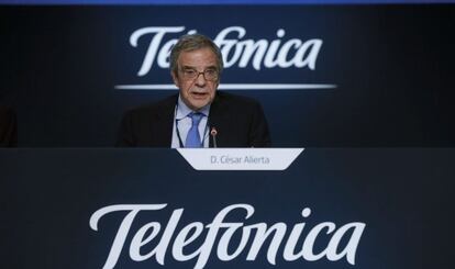 El presidente de Telefónica, César Alierta.