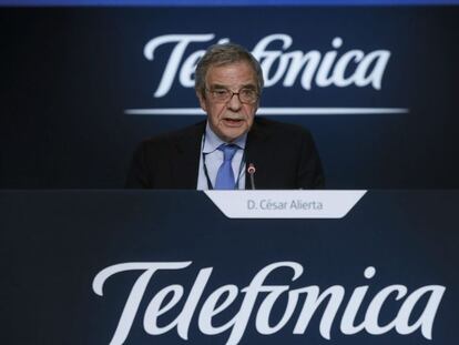 El presidente de Telef&oacute;nica, C&eacute;sar Alierta. 