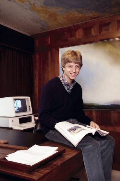 Bill Gates y su cabellera pelirroja ye-yé.