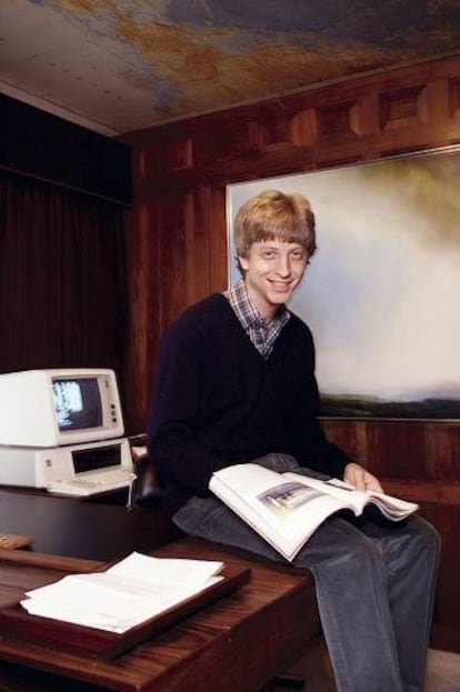 Bill Gates y su cabellera pelirroja ye-yé.