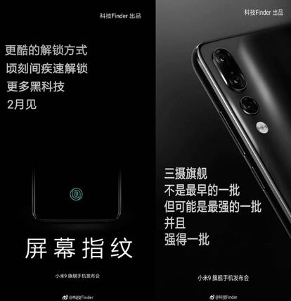 Imagen filtrada del Xiaomi Mi 9 con tres cámaras traseras