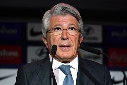 Enrique Cerezo, presidente del Atlético de Madrid.