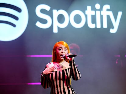 Ice Spice performance at the Spotify 2024 Best New Artist Party.