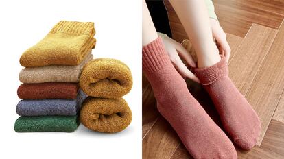 Estos calcetines térmicos para mujer cuentan con una valoración de 4,4 estrellas sobre 5 en Amazon. MOSOTECH.