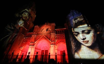 Proyecciones de obras de El Greco sobre la catedral (Lux Greco, del 11 al 20 de julio).