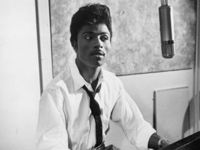 Little Richard, em um estúdio de gravação em 1959.