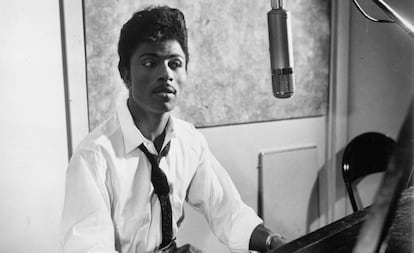 Little Richard, en un estudio de grabación alrededor de 1959.